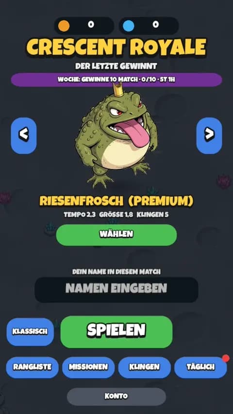 Crescent Royale Charakterwahl
