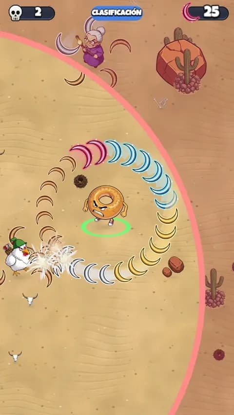 Zona que se reduce en Crescent Royale